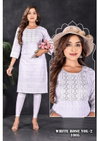 Golden White Rose Vol 2 Sequence Work Rayon Designer Kurtis Wholesale Market In Surat
